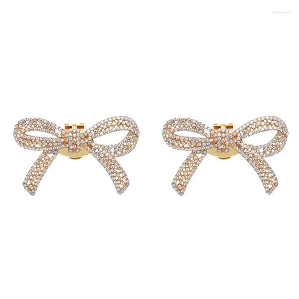 Cluster Anéis 2 Pcs Cristal Strass Bow Sapato Clipes Casamento Nupcial Fivelas DIY Manual Bead Alto Salto Alto Decorações de Flores