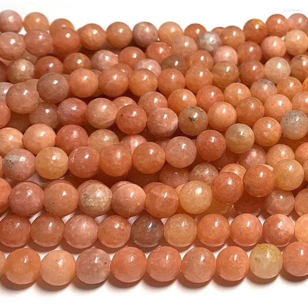Свободные драгоценные камни, натуральные, Южная Африка, оранжевый, розовый, кальцит, круглые ювелирные шарики, бусины, 6 мм, 8 мм, 10 мм, 15 дюймов, 07951