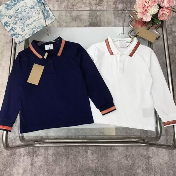 Bambini ragazze ragazzi autunno maglione polo magliette stilista ragazza ragazzo top a maniche lunghe in cotone colletto rovesciato magliette maglietta per bambini abbigliamento casualRT