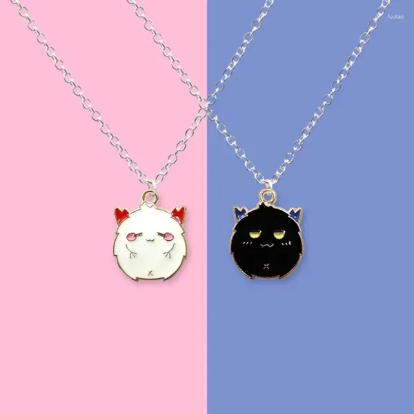 Colares de pingente 2 pcs Little Devil Punk Estilo Legal Amizade Neckchain Halloween Tema Design Moda Jóias Acessórios Presente