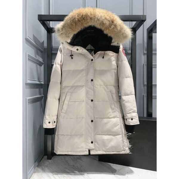 Tasarımcı Kanadalı kaz orta uzunlukta versiyonlu pufferer aşağı bayan ceket aşağı parkas kış kalın sıcak katlar kadın rüzgar geçirmez sokak giysisi473