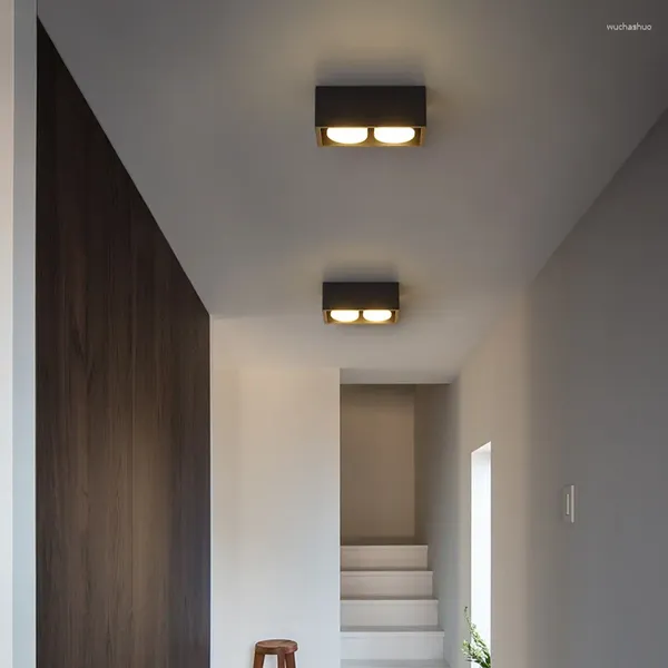 Luzes de teto nórdicas sem design de luz principal LED canto escada superior corredor superfície montada downlight holofotes de salão