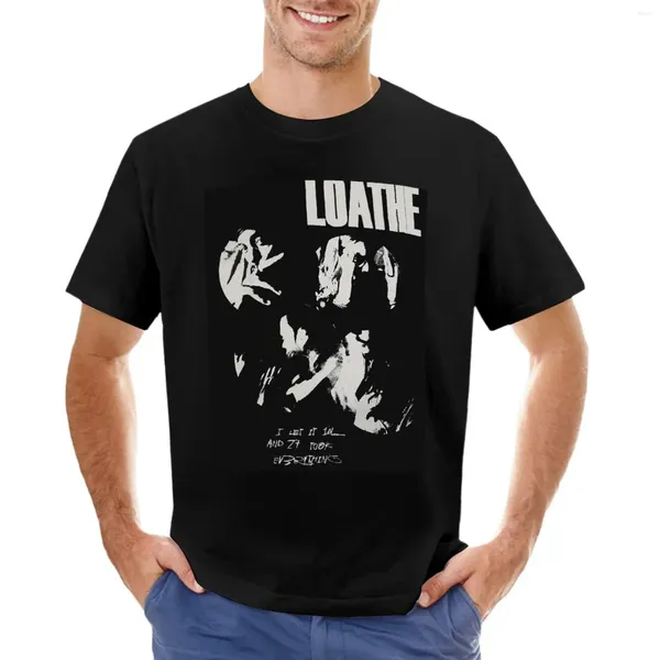 Regatas masculinas Loathe; banda inglesa Xz camiseta preta camisetas em branco liso homens brancos