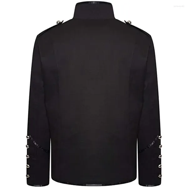 Erkek Ceketler Retro Gotik Frock Coats Ortaçağ Steampunk Victoria Stand Yaka Zip Sahne Vintage Ceket Erkekler Tops
