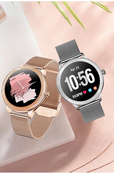 Moda relógio inteligente v33 1.09 polegada display hd bt chamada temperatura corporal esportes reloj smartwatch para mulher senhora pulseira