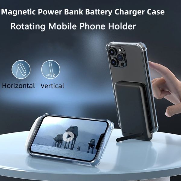 10000 mAh Magnetische Power Bank Batterie Ladegerät Fall für iPhone 14 13 12 X XS Max Xiaomi Samsung Huawei Universal für Apple Typ C