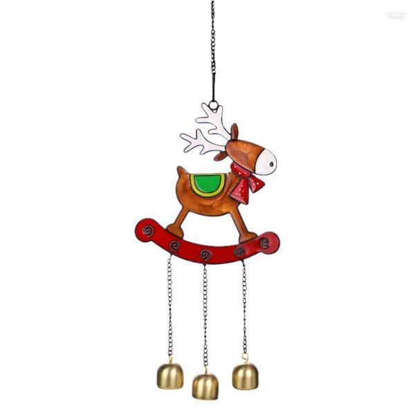 Decorações de Natal Elk Wind Chimes Bonito Único Retro Suspensão Sinos Festival Presente Decoração de Casa Ornamento