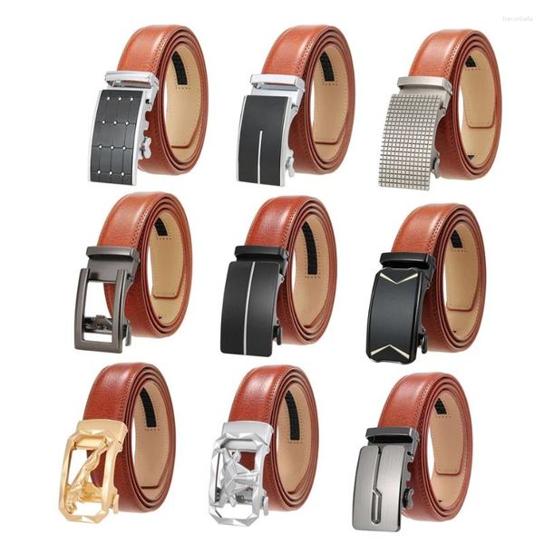 Gürtel Plyesxale Rot Braun Leder Für Männer Klassische Luxus Designer Marke Rindsleder Taille Gürtel Strap Männlich Top Qualität B479