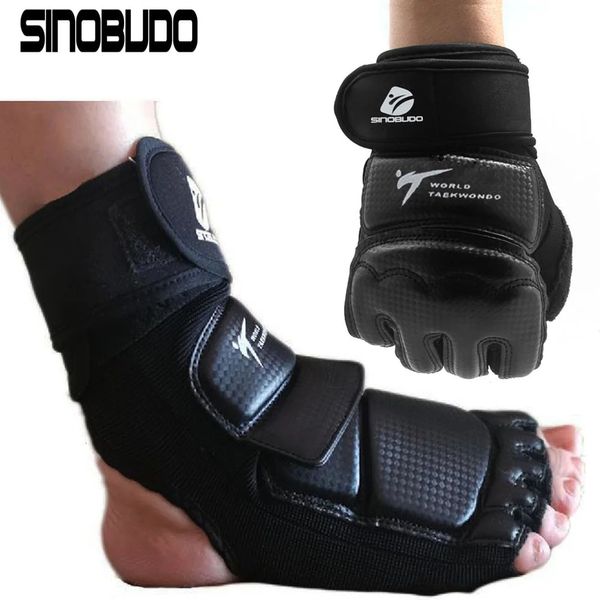 Schutzausrüstung Schutzhandschuhe für Erwachsene und Kinder Taekwondo-Fußschutz Knöchelstütze Kampffußschutz Kickboxstiefel WT-zugelassener Handflächenschutz 231030