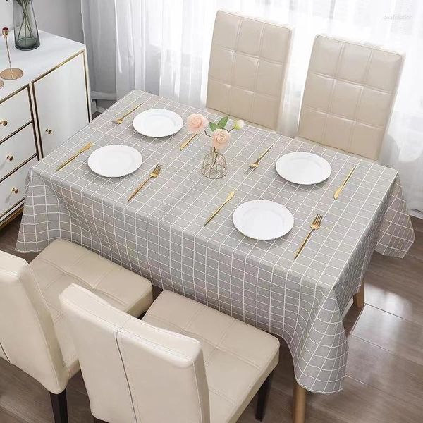 Tischdecke, einfache Tischdecke, winddicht, wasserdicht und ölbeständig, für Zuhause, Wohnzimmer, nordisches Kaffee-Tischset, PEVA