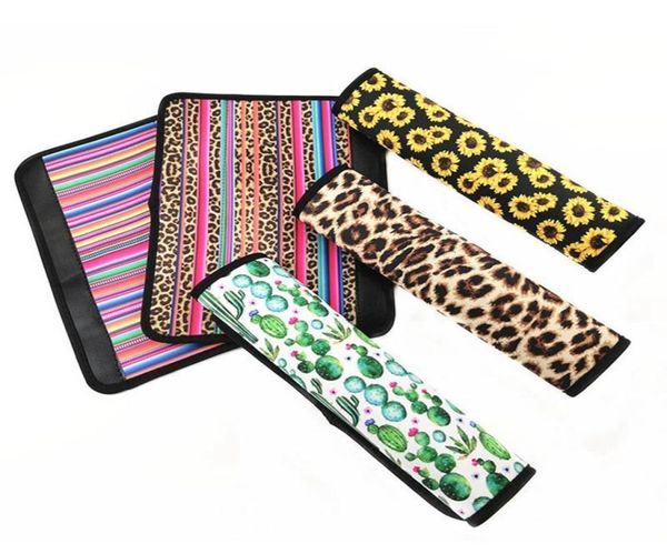 Cinto de segurança do carro cobre neoprene mangas cinto de segurança leopardo cactus cinto de segurança do carro almofada capa 200 pçs bba156422232