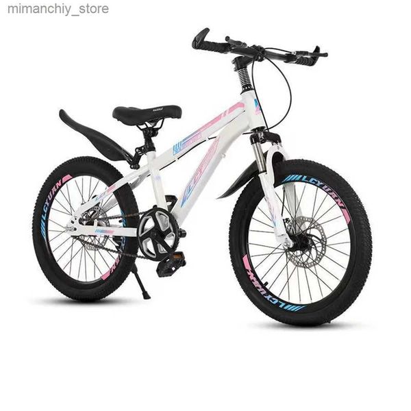 Bicicletas 18/20/22 Polegada Bicicleta Crianças Bicicleta Única Velocidade Variável Aço Carbono Off-Road Mountain Freio de Disco Duplo Veículo Esportivo ao Ar Livre Q231030