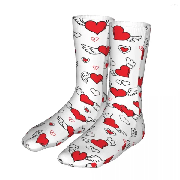 Herrensocken, Valentinstag, Liebesmuster, Damen, lässig, Neuheit, Frühling, Sommer, Herbst, Winter, Geschenke