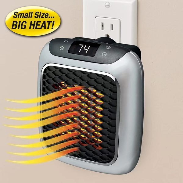 Mini aquecedor, aquecedor doméstico pequeno, isolamento térmico de dormitório montado na parede, aquecedor elétrico de cerâmica, ventilador de ar quente
