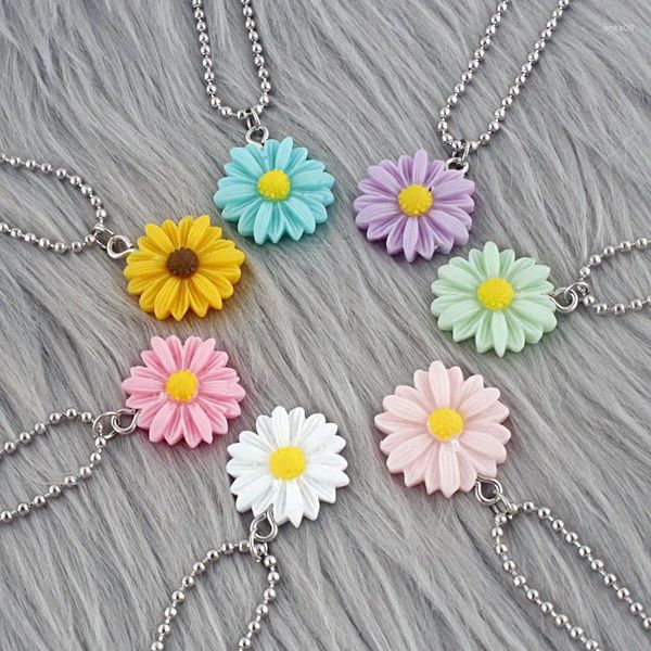 Ожерелья с подвесками Xuan Ya Daisy Sunflower Fresh Choker Короткое ожерелье Женский Tide Friend