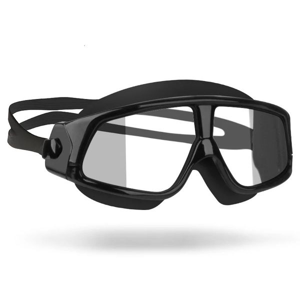 Goggles Copozz Yüzme gözlükleri rahat silikon büyük çerçeve yüzmek gözlükler anti-fog uv erkekler kadınlar yüzmek maske su geçirmez 231030