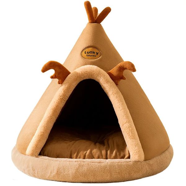 canili penne Pet Cat Cave House Tenda pieghevole Morbido letto per cani Yurte mongole Simpatico canile Nido Piccoli animali Cucciolo Chihuahua Casa con tappetino 231030