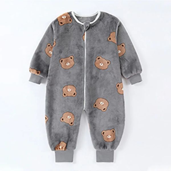 Pyjamas Winter Baby Flanell Kinder Schlafsäcke Strampler Für 15 Jahre Jungen Und Mädchen Einteilige Anzüge Hause Tragen 1PC 231030