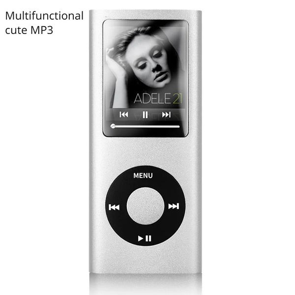 MP3 MP4 Players Chegadas Leitor de Música Rádio FM Estudante Inglês Walkman Gravação Slim Metal para iPod Estilo Atacado 231030