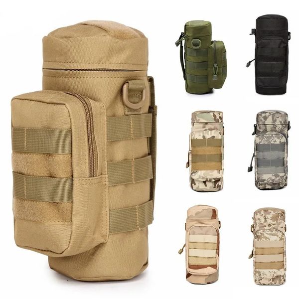 Sacos ao ar livre Molle Garrafa de água Bolsa Tactical Gear Chaleira Cintura Bolsa de Ombro para Fãs do Exército Escalada Camping Caminhadas 231030