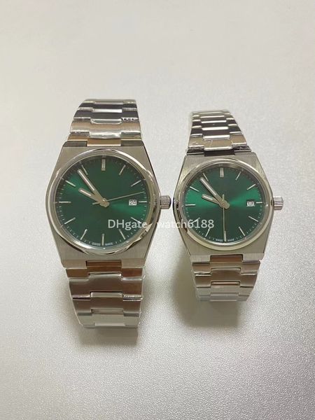 Orologio da uomo di alta qualità 40mm più classico Verde PRX T137 fibbia in acciaio di precisione di lusso tutto bracciale in oro per donna 35mm orologi con movimento al quarzo importati luminosi