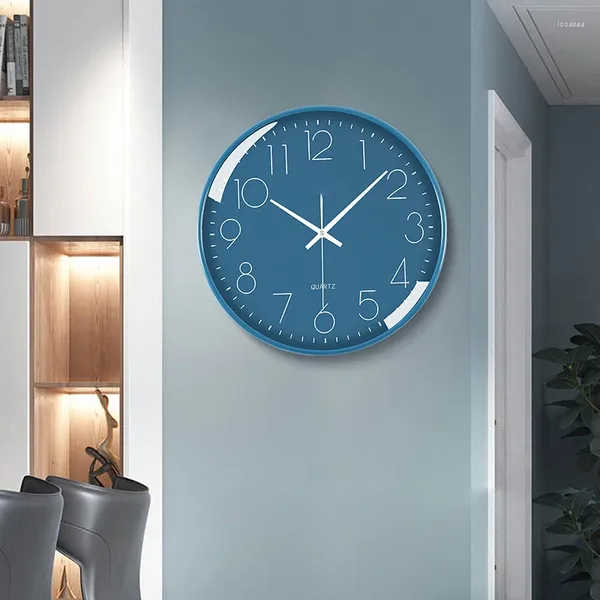 Relógios de parede Relógio estético Arte original Quartz Office Silencioso Nordic Mãos Bateria Motor Silencioso Horloge Sala de estar Decoração