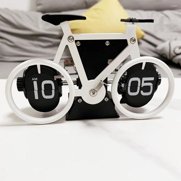 Orologi da parete Orologio a vibrazione stile retrò europeo per bicicletta Creativo per la casa Semplice desktop Pendolo Ornamento di moda decorativo