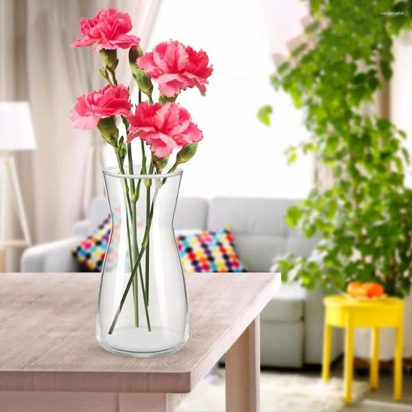 Vazolar 6 PCS 8'Leall Clear Flower Vazo Geniş Ağız Kristal Cam Modern Boho Tarzı Dekoratif Centerpieces Toplu Uzun