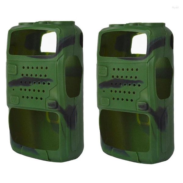 Walkie talkie capa protetora de borracha caso macio para UV-5R UV-5RA UV-5RB UV-5RC UV-5RE rádios bidirecionais
