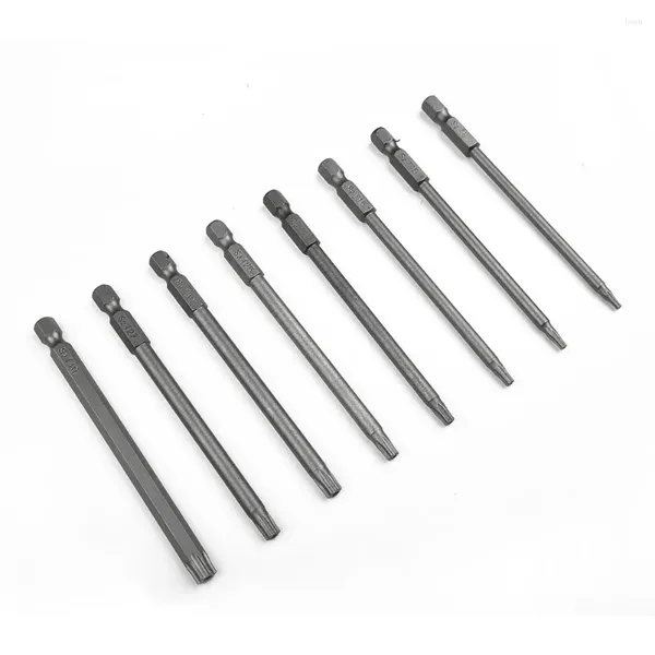 Sicherheits- und manipulationssichere Schraubendreher-Bits, 100 mm, lange Reichweite, magnetisch, Torx, legierter Stahl, T8/T10/T15/T20/T25/T27/T30/T40