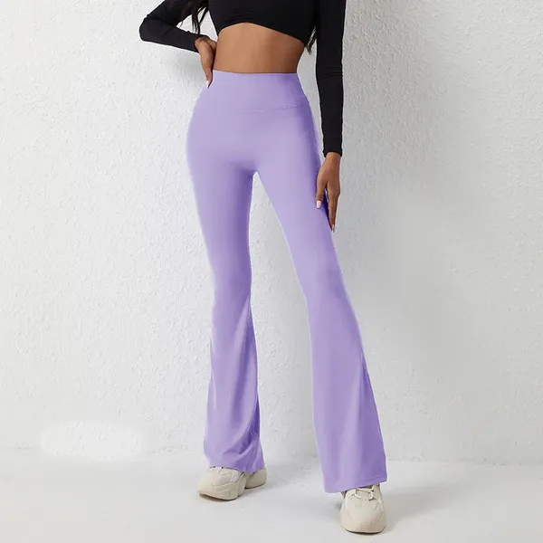 Pantaloni attivi Yoga Leggings svasati Donna Vita alta Sollevamento dell'anca Sport Super elasticizzato Controllo della pancia Fitness Pantaloni ad asciugatura rapida Abbigliamento sportivo