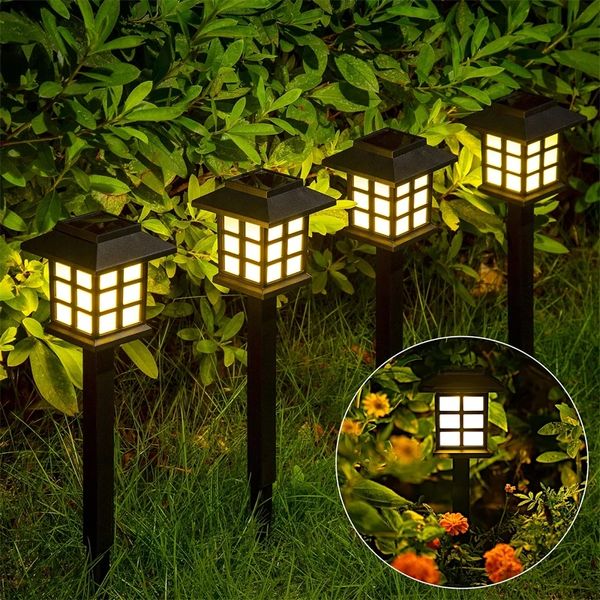 LED Solar Pathway Lights Lawn Lampe Outdoor Solar Lamp Dekoration für Garten/Hof/Landschaft/Terrasse/Auffahrt/Gehwegbeleuchtung