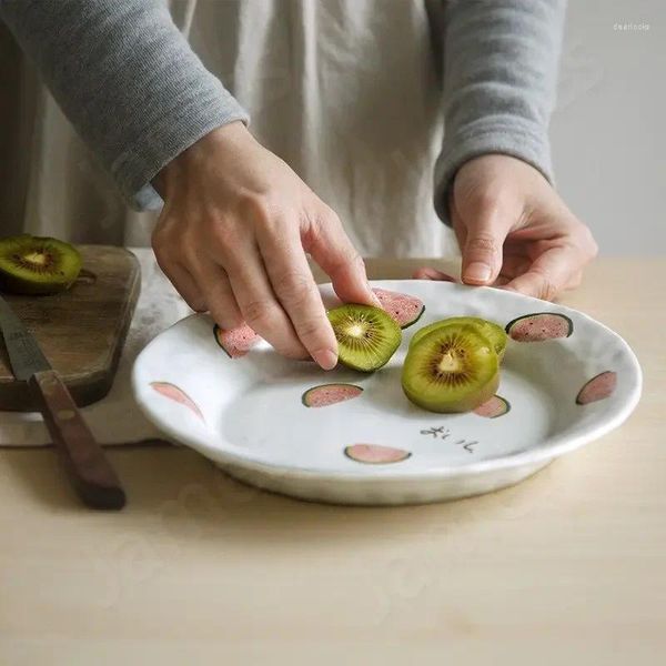 Pratos de jantar de cerâmica design personalizado salada de frutas bife macarrão sobremesa pão talheres estilo europeu