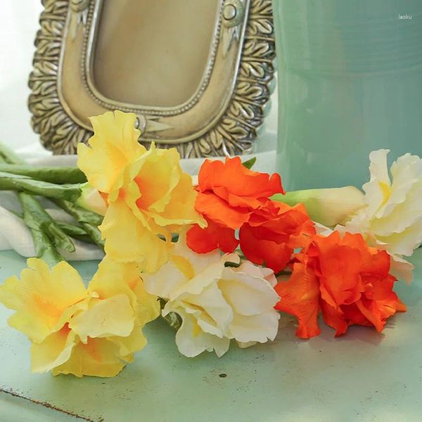 Flores decorativas simulação íris casa decoração quente sala de estar escritório casamento restaurante cor imitação natural alto grau