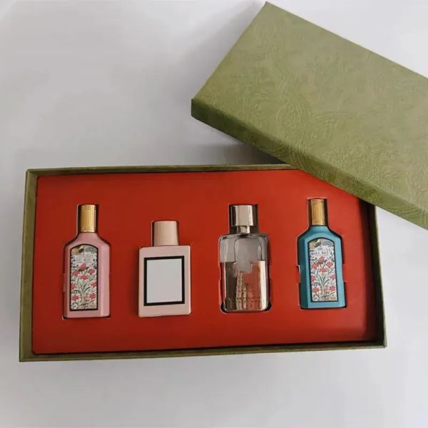 Damen-Parfüm-Set, Flora Lady Fragrance, EDT, Parfum, 14-teiliges Set, Hochzeits-Souvenir, langlebiges Blumenspray, Köln, hohe Qualität, schnelle Lieferung, 4-teiliges Geschenk-Mini-Set