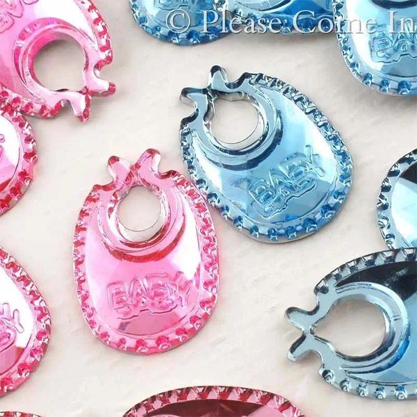 Party Dekoration Rosa/Blau/Klare Farbe 100 teile/los 18 MM Baby Lätzchen Acryl Strasssteine Für Jungen Mädchen Dusche Tisch Streuung