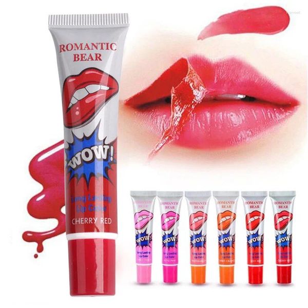 Lip Gloss Incrível 6 Cores Peel Off Batom Líquido À Prova D 'Água Longa Duração Lágrima Maquiagem Tatuagem Cosmética