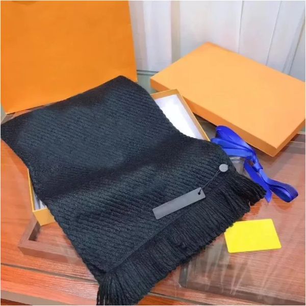 Lenços de lã de designer unissex inverno cachecol de caxemira de alta qualidade clássico oversized grande carta padrão pashmina xale neckerchiefs