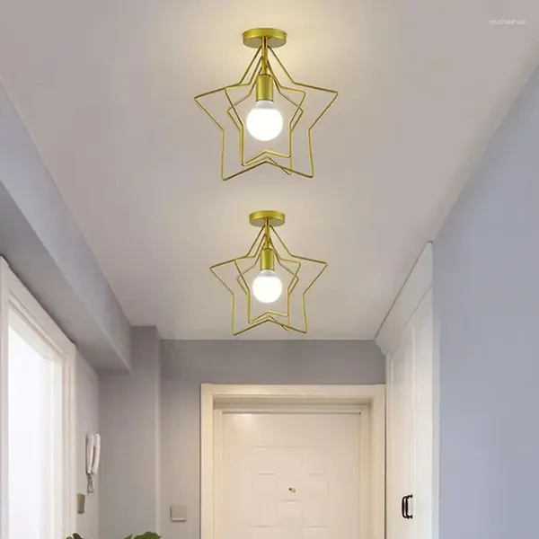 Luzes de teto lustre moderno ferro estrela montagem embutida para sala de estar jantar quarto cozinha ilha