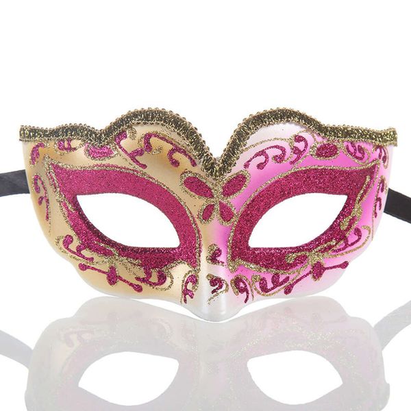 Neue Masken Kinder halbes Gesicht Goldpudermaske Party Maskenball Venedig kreative Maskenballmaske Halloween für Erwachsene