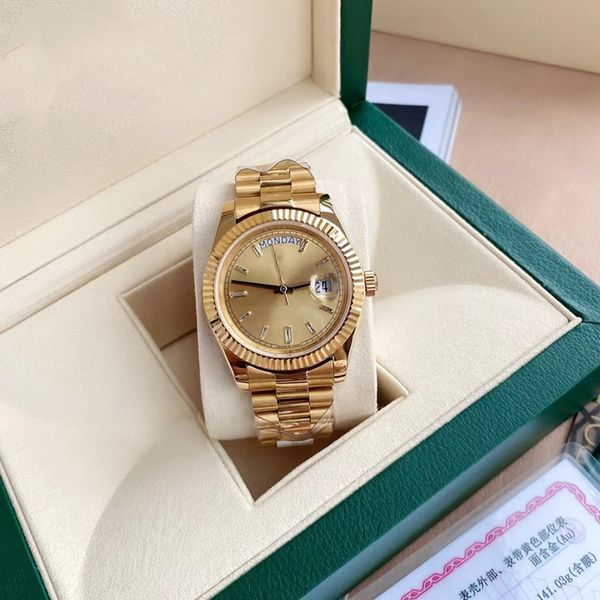 Mit Originalverpackung AAA Diamanten Herrenuhr 41 mm Datejust Day-Date President Uhr Mechanisch Automatik Saphirglas Asia 2813 Movemen Herren Damenuhren 2023