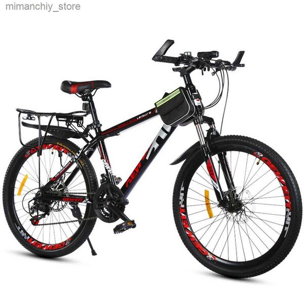 Fahrräder 20/22/24/26 Zoll Mountainbike 21 Fahrrad mit variabler Geschwindigkeit, dicke, verschleißfeste Reifen, rutschfester Griff, versiegelte Mittelwelle, Q231030