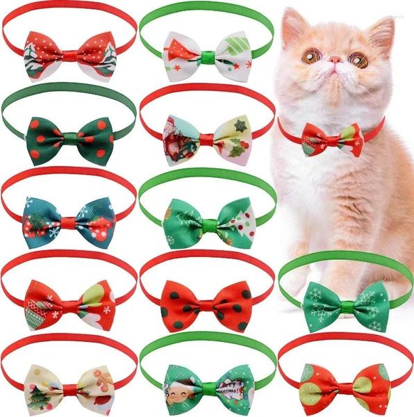 Collari per cani Articoli per animali domestici Cosplay di Natale Club Party Decorazione parziale Papillon Anello con nodo Collare per gioielli