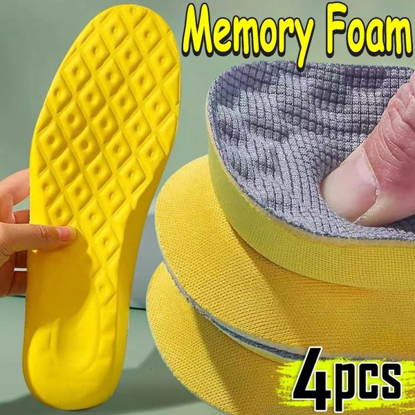 Peças de calçados Acessórios 4 Pcs Palmilhas de espuma de memória de látex Mulheres Homens Esporte Correndo Suporte para Pés Almofada Macia Respirável Ortopédico Pés Cuidados Almofada de Inserção 231030