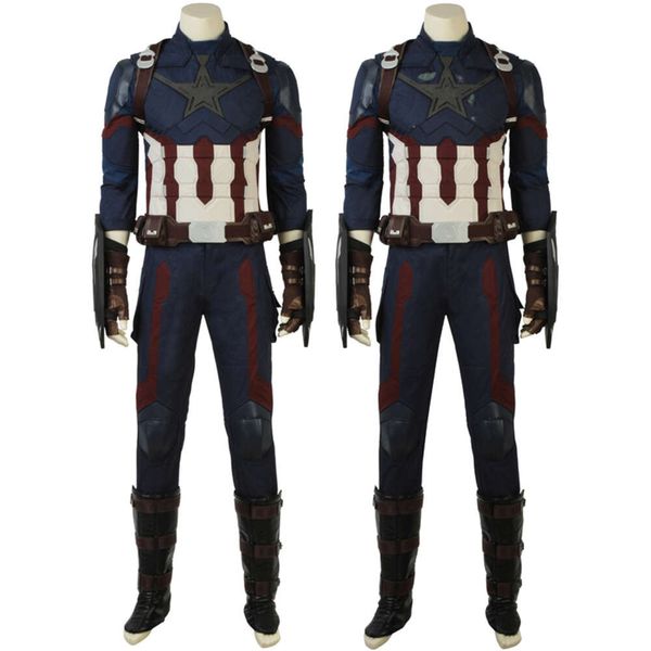 Cosplay Film Infinity War Cosplay Costume Kaptanı Steve Rogers Delikleri Savaş Uçucu Karnaval Partisi Kıyafet Ayakkabı Kapakları