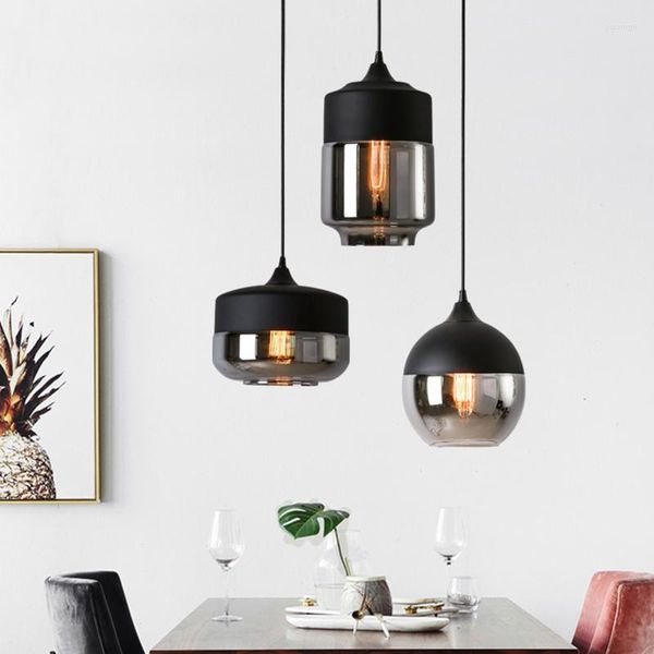 Kolye lambaları ev dekorasyon için modern led ışıklar mutfak yemek bar oturma odası dekor cam aydınlatma