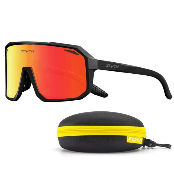 Лыжные очки SCVCN Мужчины Женщины Спорт на открытом воздухе P охромные велосипедные солнцезащитные очки Мужские MTB велосипедные очки Дорога Бег Рыбалка с футляром 231030