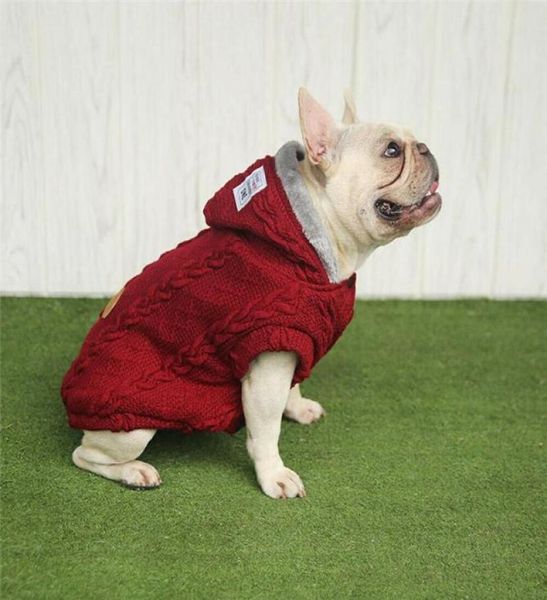 Vestuário de cachorro moda malha filhote de cachorro jumper suéter roupas para animais de estimação para casaco pequeno cachorrinho traje quente jaqueta shirt1343099