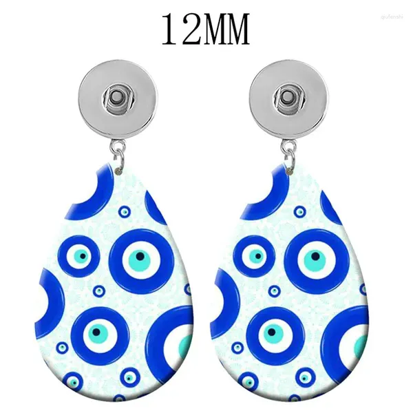 Baumelnde Ohrringe MOM Mädchen blaue Augen 12mm 18mm Druckknopf Tropfen Acryl Ohrstecker Ohrstecker DIY Schmuck V2240