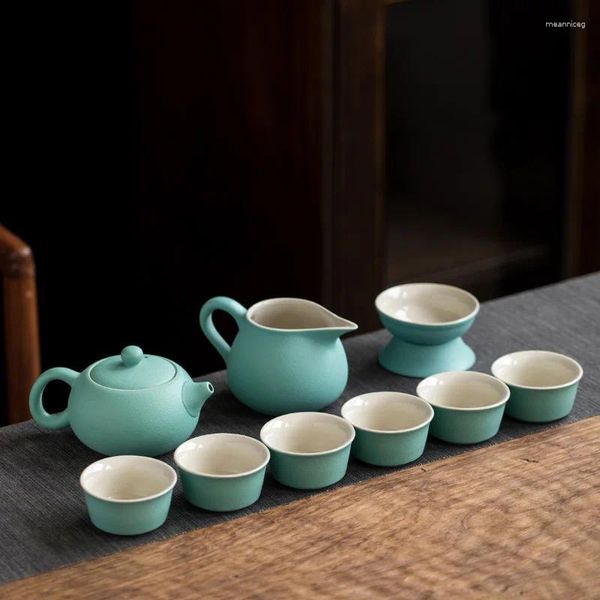 Teegeschirr Sets Vintage Traditionelle Tee-Set Zeremonie Kungfu Becher Teekanne Yerba Mate Kaffeetasse Reise Tazas De Te Geschirr